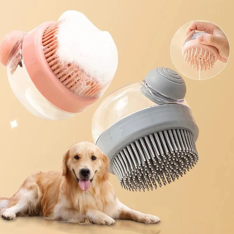 Brosse Douche 2 - en - 1 pour Animaux – Massage & Distribution de Shampoing - Cyna shop